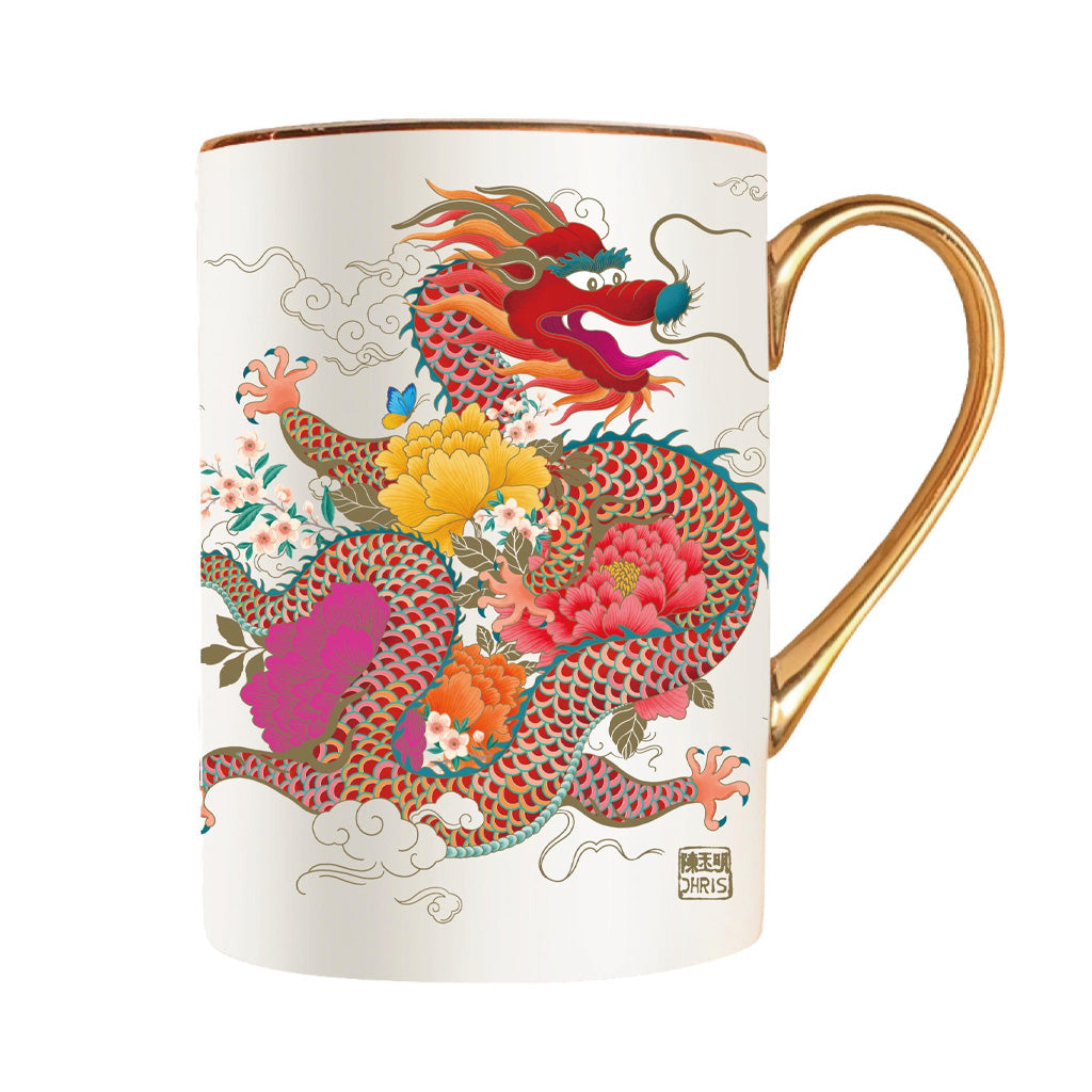 'Peony Dragon Mug'