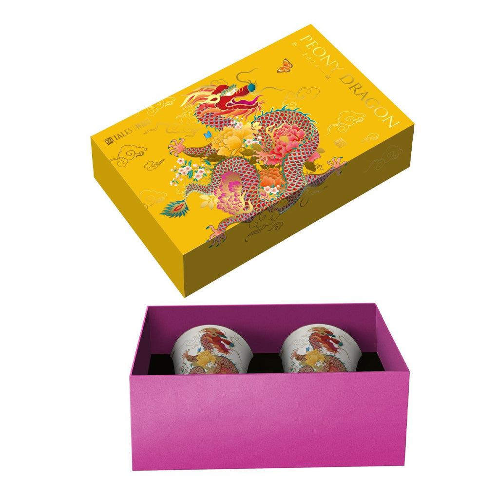 Peony Dragon Set of 2 Teacups