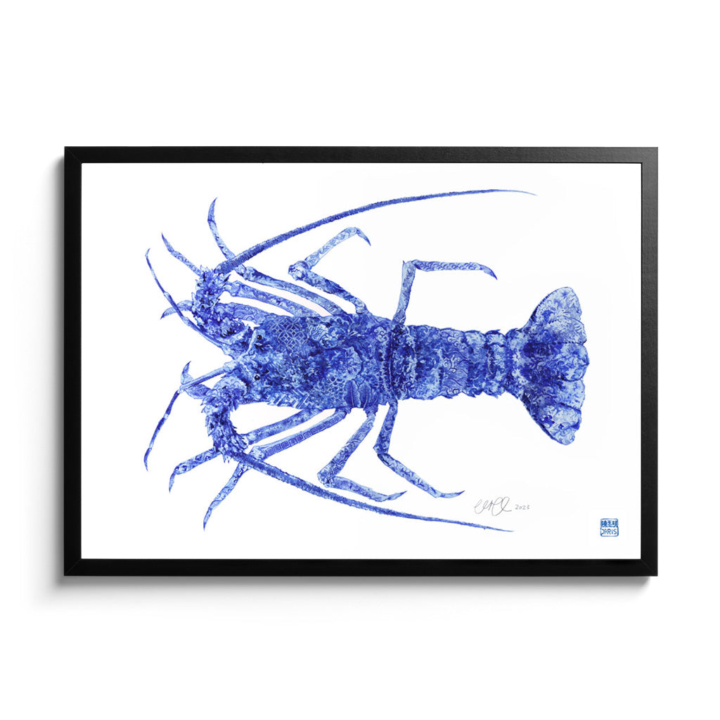 Black Frame with Crayfish Print by Chris Chun