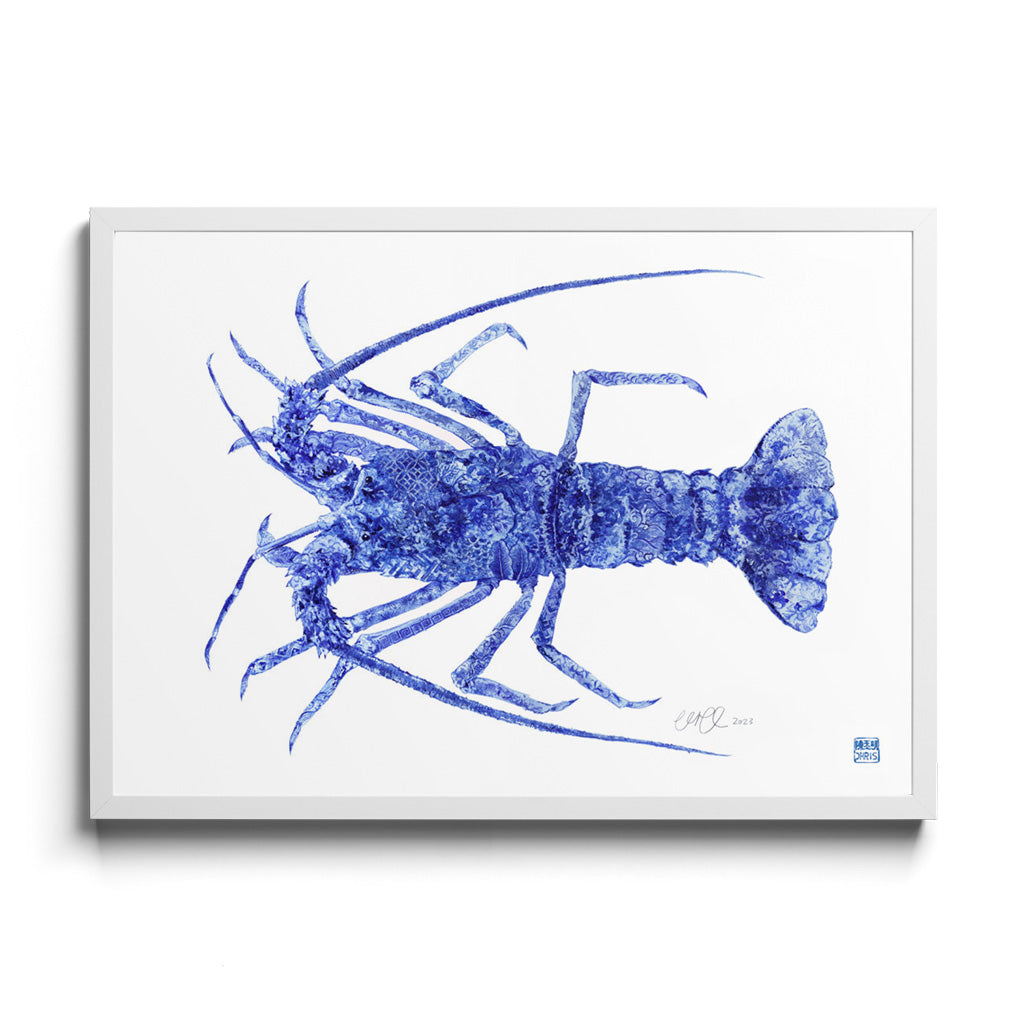 Framed Crayfish Print by Chris Chun