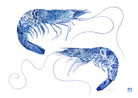 'Tang and Willow' Prawn Fine Art Print by Artist Chris Chun. Willow inspired.