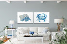 Chinoiserie Coastal Framed Art Prints by Artist Chris Chun