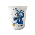 Dragon Chinese Zodiac Tea Cup with embossed details, 24K gold highlights, and artisan craftsmanship, beautifully gift-boxed for special occasions like Lunar New Year