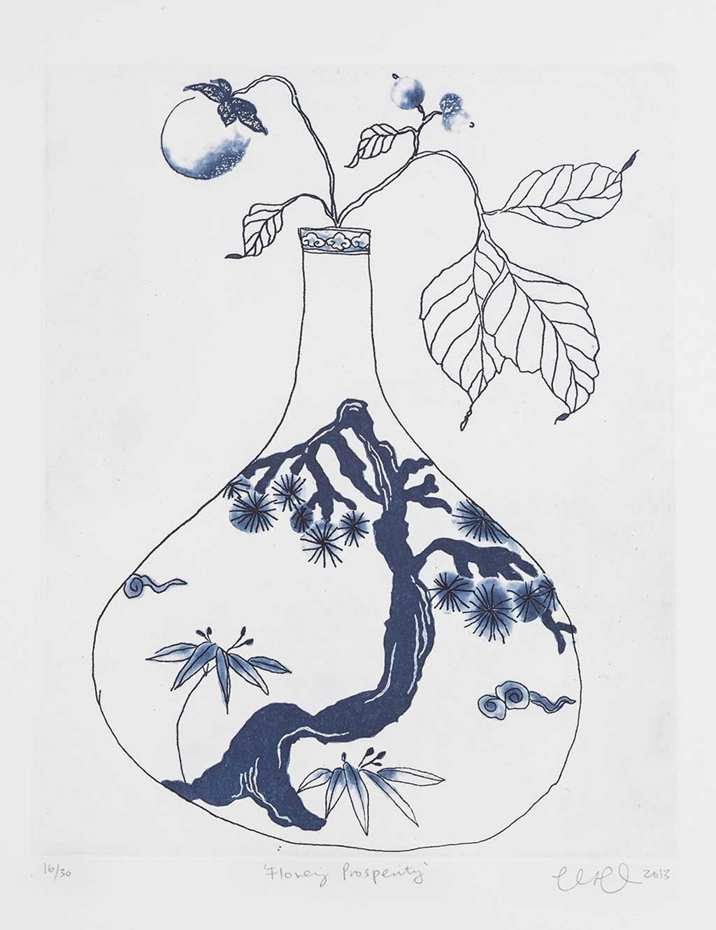 Limited Edition Etching Print by Australian Chinese artist Chris Chun. Edition of 30. Printed at CAP Studio in Chiang Mai, Thailand