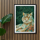 Tiger Art Print by Chinoiserie Artist Chris Chun. Printed on Awagami Handcrafted Bamboo Washi Paper. 