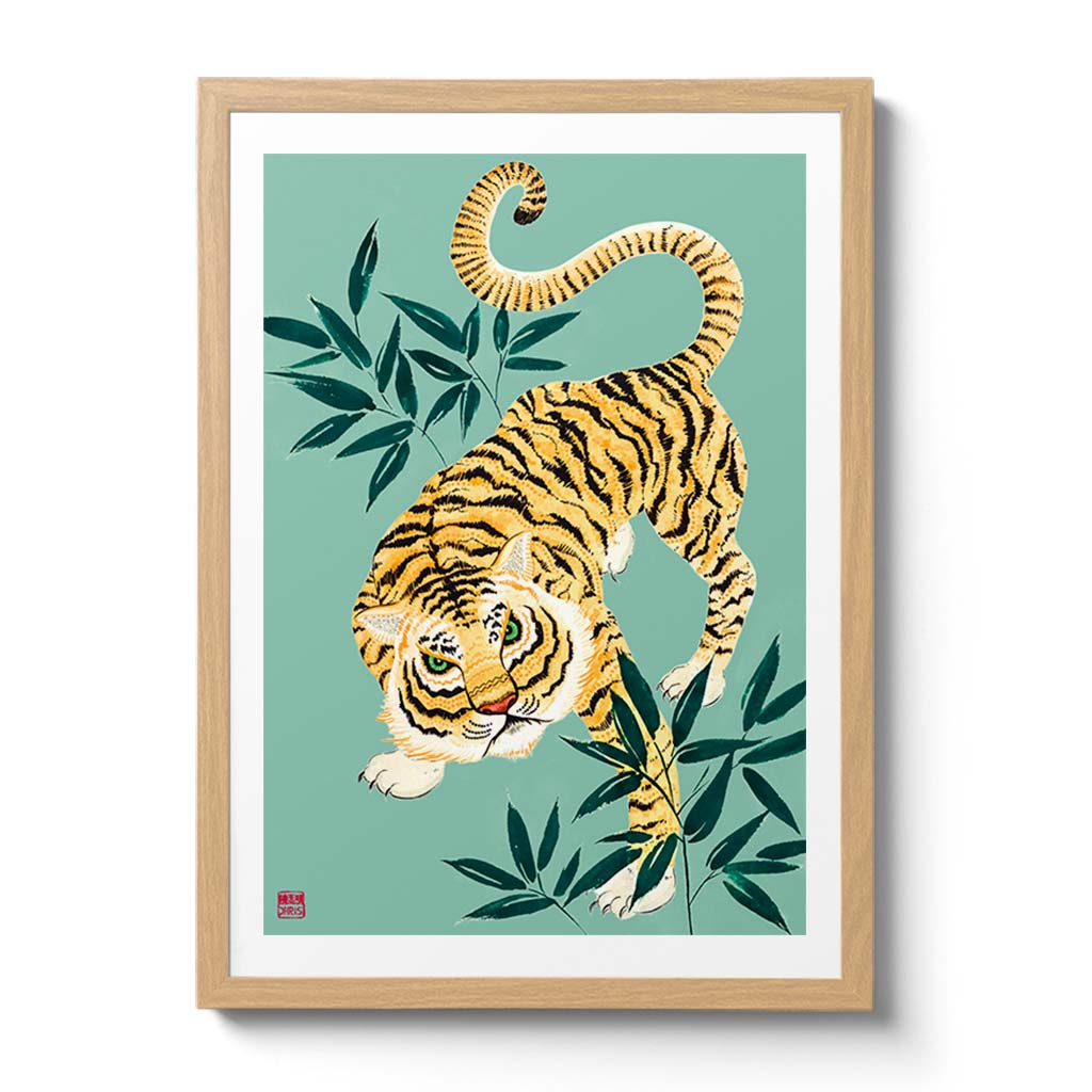 Chinese Zodiac Tiger Fine Art Print by Australian Chinese Artist Chris Chun. The perfect gift for those born in 1926, 1938, 1950, 1962, 1974, 1986, 1998, 2010, 2022 as they have been created to bring good fortune, health and prosperity to their owners!